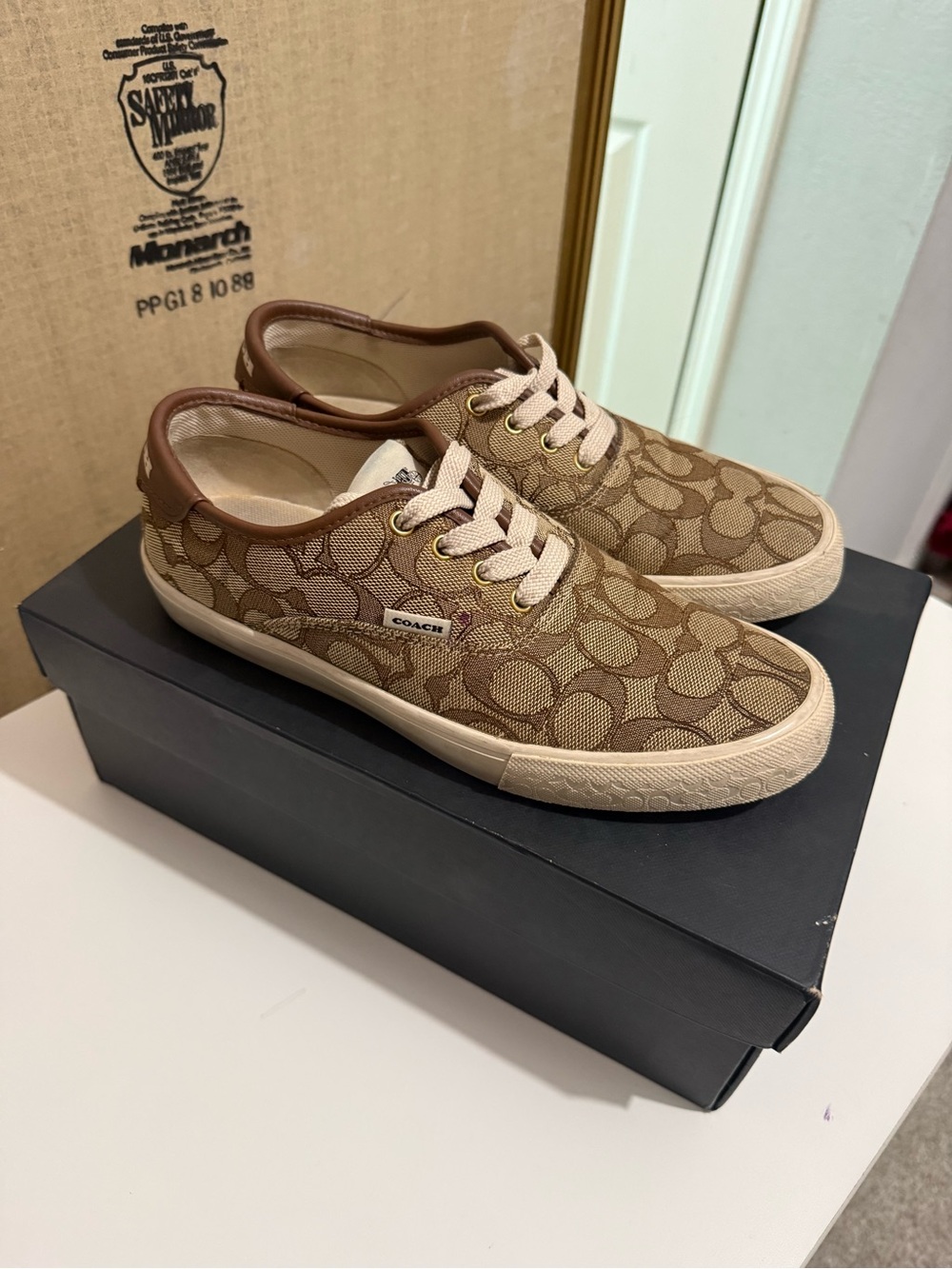 Coach Citysole Skate Sneakers in Khaki Monogram